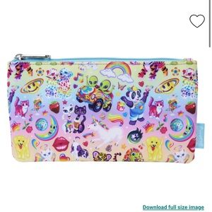 Lisa Frank Sticker All-Over Print Nylon Zipper Pouch